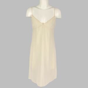 TWELFTH STREET Size S Cream Silk Slip Dress